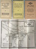 Selection of 1925/26 London Underground 'How to Travel to & from...' POCKET BOOKLETS with card