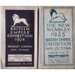 British Empire Exhibition at Wembley items comprising the 1924 fold-out PLAN & MAP designed by