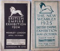 British Empire Exhibition at Wembley items comprising the 1924 fold-out PLAN & MAP designed by