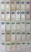 Quantity of London Transport Country Area Buses POCKET MAPS dated from No 1, 1948 (first edition) to