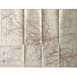 1937 London Transport Underground MAP. A special printing produced to accompany the 1937 Report &