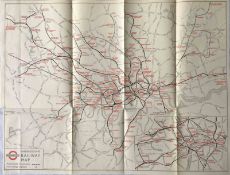 1937 London Transport Underground MAP. A special printing produced to accompany the 1937 Report &