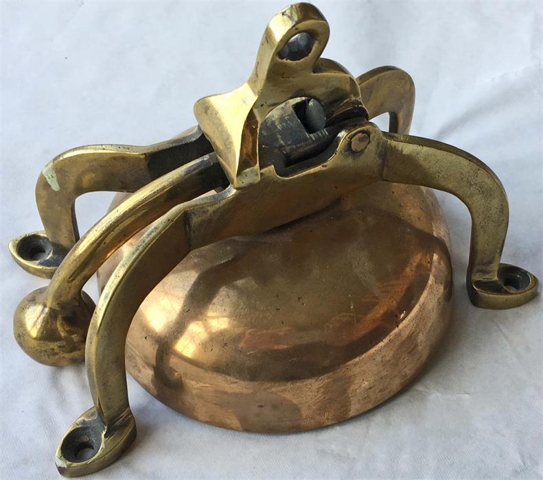 A brass bus or tram BELL as used to stop the vehicle on request. Designed to be fitted to the