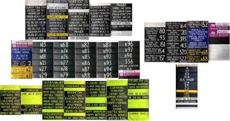 Selection of London Transport DESTINATION BLINDS for M-class vehicles comprising an 'NN' blind