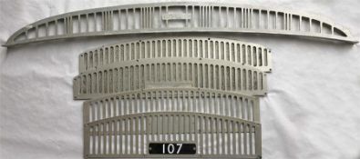 Selection of London Underground alloy CAR VENTILATION GRILLES as fitted at the end of each