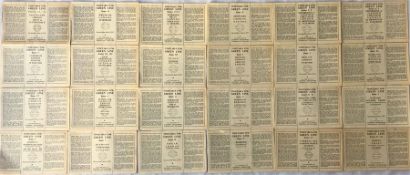 Quantity (24) of 1937 London Transport Green Line Coaches TIMETABLE LEAFLETS. 1 duplication noted,