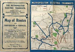 c1910 Metropolitan Electric Tramways, Middlesex and Hertfordshire Light Railways small, pocket-sized