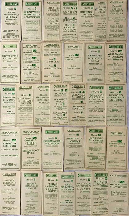 Quantity (33) of 1931/32 Green Line Coaches Ltd/Skylark/Associated Coaches/Bucks Expresses TIMETABLE