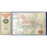 1937 London Underground diagrammatic, card POCKET MAP by H C Beck. Issue No 1, 1937. In good,