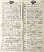 Pair of Metropolitan Electric Tramways PANEL TIMETABLES, one for route 21 dated January 1933 and the