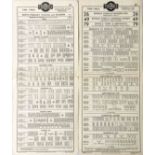 Pair of Metropolitan Electric Tramways PANEL TIMETABLES, one for route 21 dated January 1933 and the