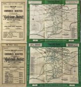 Pair of 1920s/30s Maidstone & District Motor Services Ltd POCKET MAPS OF OMNIBUS ROUTES. Not dated