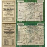 Pair of 1920s/30s Maidstone & District Motor Services Ltd POCKET MAPS OF OMNIBUS ROUTES. Not dated