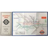 1934 London Underground diagrammatic, card POCKET MAP. An early H C Beck issue, No 2 1934, and