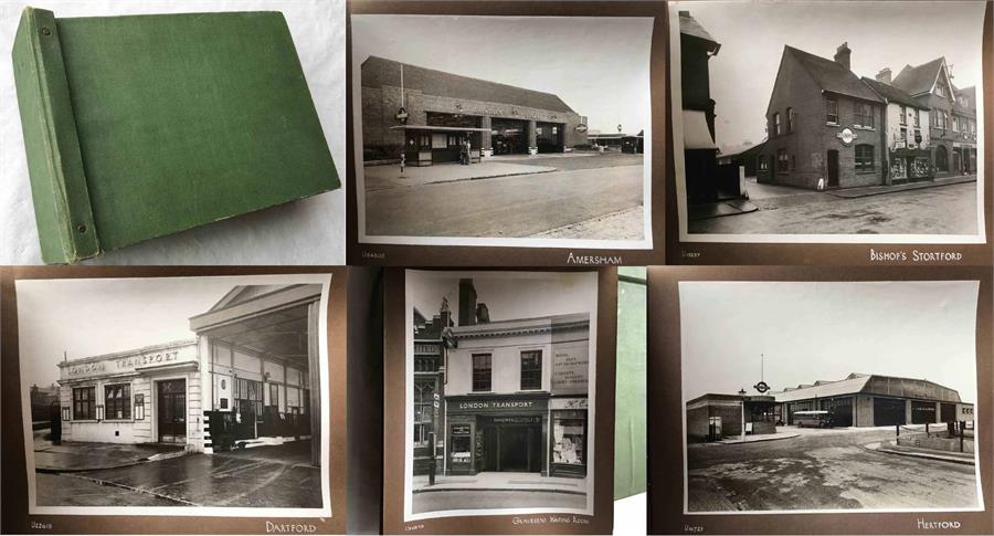 1930s loose-leaf BINDER OF OFFICIAL PHOTOGRAPHS of London Transport Country Bus & Coach Department