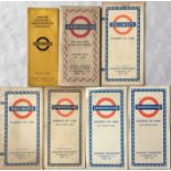 c1928/29 London Underground 'Stingemore' POCKET MAP (yellow cover), lightly-used condition, plus 6