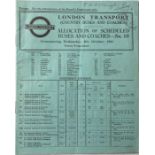 1941 London Transport ALLOCATION OF SCHEDULED BUSES AND COACHES for the Country Area. Issue No 10,