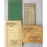 Selection of 1920s-40s Southdown Motor Services Ltd fold-out ROUTE MAPS comprising Route Map & Guide