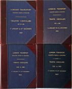 Official bound volumes of London Transport TRAFFIC CIRCULARS for Country Buses & Coaches for the