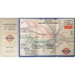1933 first-year edition of the Beck card DIAGRAMMATIC UNDERGROUND MAP, this being a special