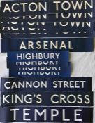 Quantity of London Underground paper STATION NAME POSTERS as used for temporary signs etc. These