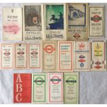 Selection of LCC Tramways/London Transport POCKET MAPS including 1922-33 examples for trams, 1933-47