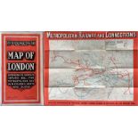 c1931 Metropolitan Railway MAP OF LONDON 'Metropolitan Railway and Connections' - the Met's own,