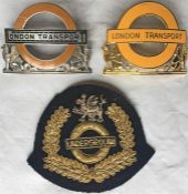 Collection of London Transport Underground CAP BADGES comprising 1962 hallmarked silver badge for