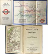 1933 1st edition of the Beck London Underground diagrammatic CARD POCKET MAP tipped into Muirhead'