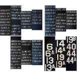 Selection of 1950s Liverpool Corporation Transport bus & tram DESTINATION BLINDS comprising 3