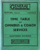 London General Country Services TIMETABLE of Omnibus & Coach Services for Northern Division,