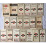 Complete run of London Tramways (Underground Group) POCKET MAPS from the c1914 issue to the 1932