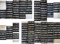 Selection of Glasgow Corporation Transport TRAM DESTINATION BLINDS, all different. These are the