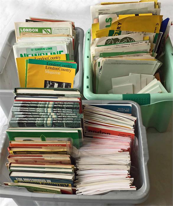 Large quantity (3 large boxes) of 1970s/80s London Country etc PANEL TIMETABLES, PANEL POSTERS,