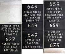 London Transport TROLLEYBUS DESTINATION BLIND from Edmonton (EM) depôt, dated 3.1.58 and for the