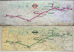 London Transport Metropolitan Line CARRIAGE MAPS dated 1936 (thick card, some damp stains at