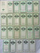 Quantity of London Transport Green Line POCKET MAPS dated from 1946 (946.2719F 15,000) to 1969.