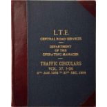 Officially bound volume of London Transport TRAFFIC CIRCULARS (Central Road Services) for the year