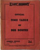 East Surrey Traction Company Ltd official TIMETABLE of Bus Routes for Summer Service 1931 (first