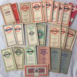 Quantity of 1930s-60s London Transport POCKET MAPS & LEAFLETS including Central Bus, Underground,