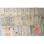 Large quantity of 1920s/30s London Underground fold-out LEAFLETS comprising line timetables, cheap