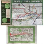 c1909 Central London Railway MAP 'The Direct Line - For Business, Shopping & Pleasure'. Although