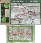 c1909 Central London Railway MAP 'The Direct Line - For Business, Shopping & Pleasure'. Although