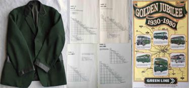 1960s London Transport Country Area Bus Driver's/Conductor's UNIFORM JACKET in green serge with