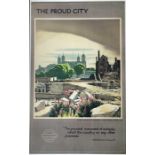 1944 London Transport double-royal POSTER 'A new view of The Tower of London across Water Lane' by