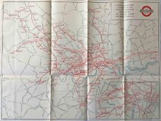 1936 London Transport Underground MAP. A special printing produced to accompany the Report &