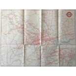 1936 London Transport Underground MAP. A special printing produced to accompany the Report &