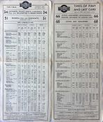 Pair of Metropolitan Electric Tramways (Underground Group) PANEL TIMETABLES, both dated January