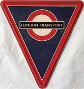 London Transport Routemaster RADIATOR BADGE, the plastic triangle version introduced in 1965. In