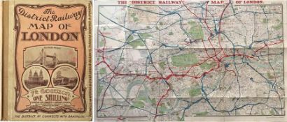 c1907 District Railway MAP OF LONDON, 7th edition. The last of a series which begain in 1873.